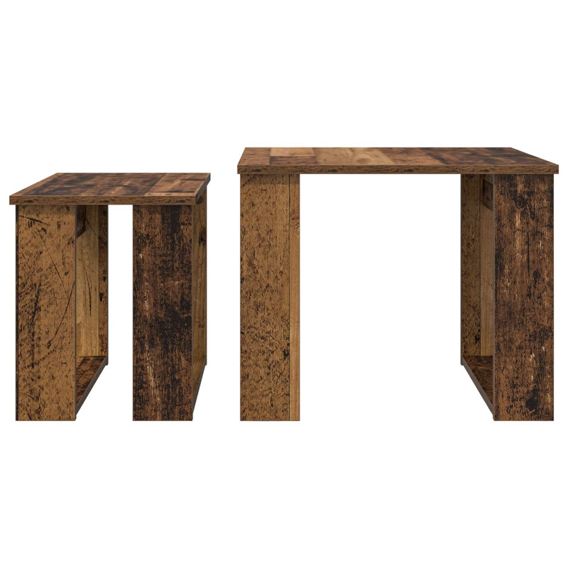 Zestaw stolików kawowych 2 pcs Stare drewno