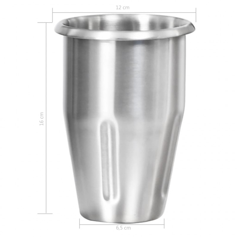 Mikser do koktajli mlecznych z 2 kubkami, stal nierdzewna, 2 L