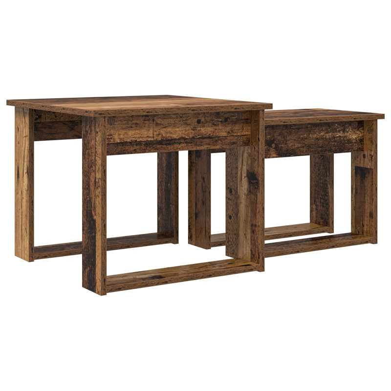 Zestaw stolików kawowych 2 pcs Stare drewno