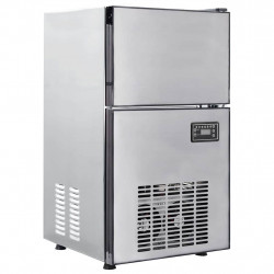 Producent kostek lodu Srebrny 43 x 40 x 71 cm Stal nierdzewna