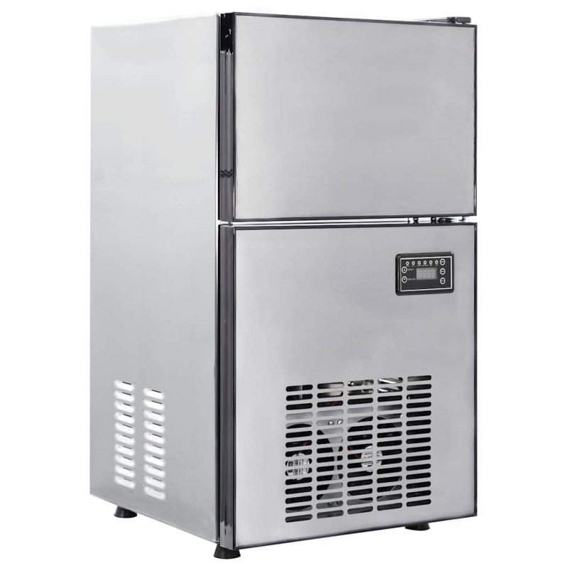 Producent kostek lodu Srebrny 43 x 40 x 71 cm Stal nierdzewna