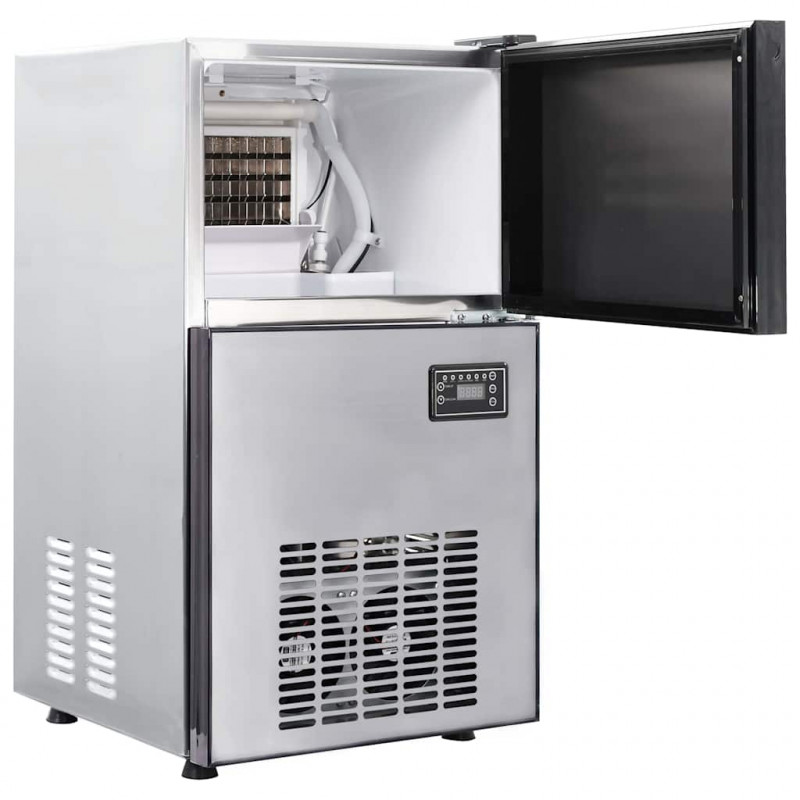 Producent kostek lodu Srebrny 43 x 40 x 71 cm Stal nierdzewna