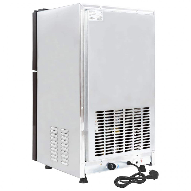 Producent kostek lodu Srebrny 43 x 40 x 71 cm Stal nierdzewna