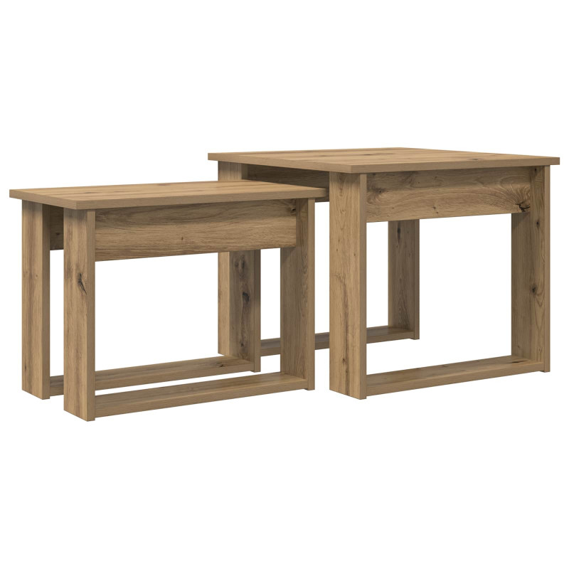 Zestaw stolików kawowych 2 pcs Dąb rzemieślniczy