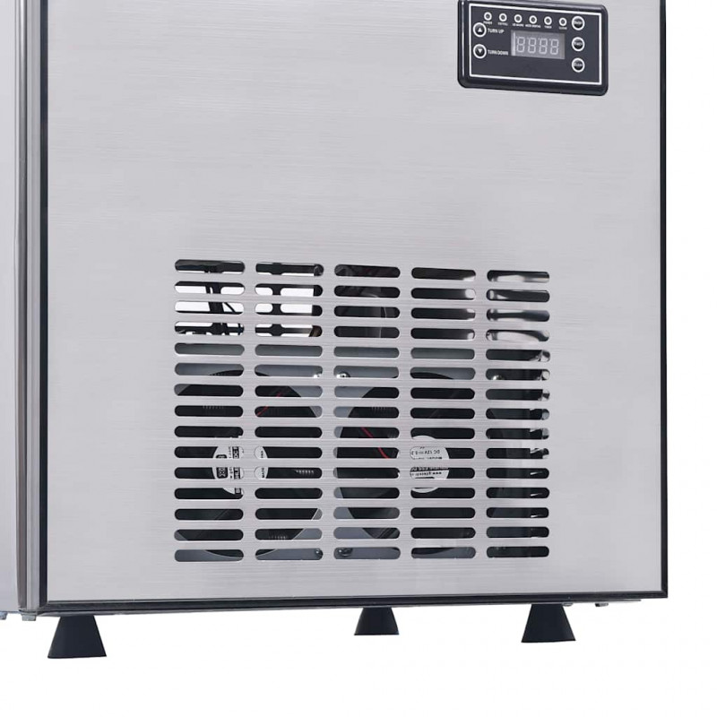 Producent kostek lodu Srebrny 43 x 40 x 71 cm Stal nierdzewna