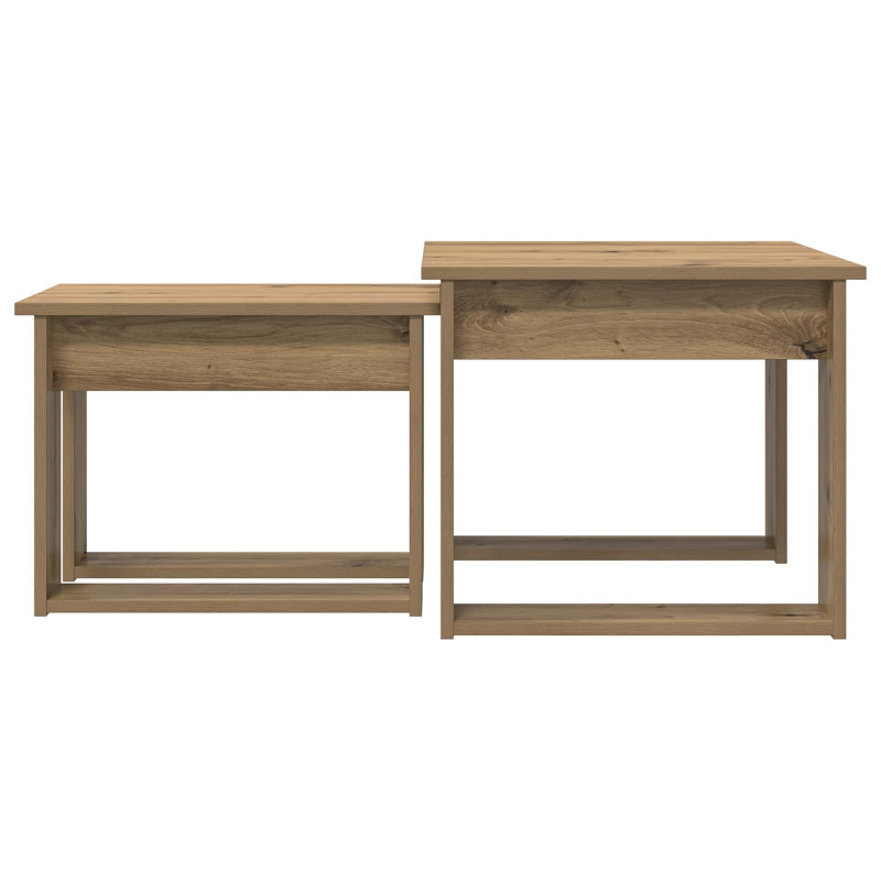 Zestaw stolików kawowych 2 pcs Dąb rzemieślniczy