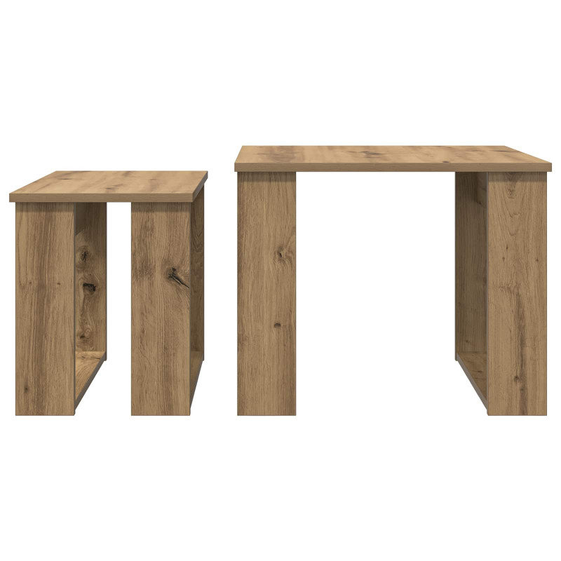 Zestaw stolików kawowych 2 pcs Dąb rzemieślniczy