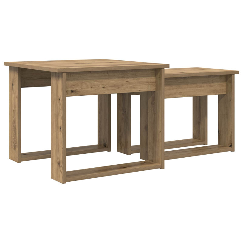 Zestaw stolików kawowych 2 pcs Dąb rzemieślniczy