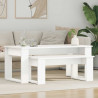 Zestaw stolików kawowych 2 pcs Biały Materiał drewnopochodny