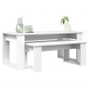 Zestaw stolików kawowych 2 pcs Biały Materiał drewnopochodny