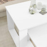 Zestaw stolików kawowych 2 pcs Biały Materiał drewnopochodny