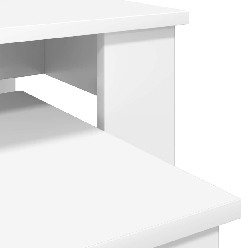 Zestaw stolików kawowych 2 pcs Biały Materiał drewnopochodny