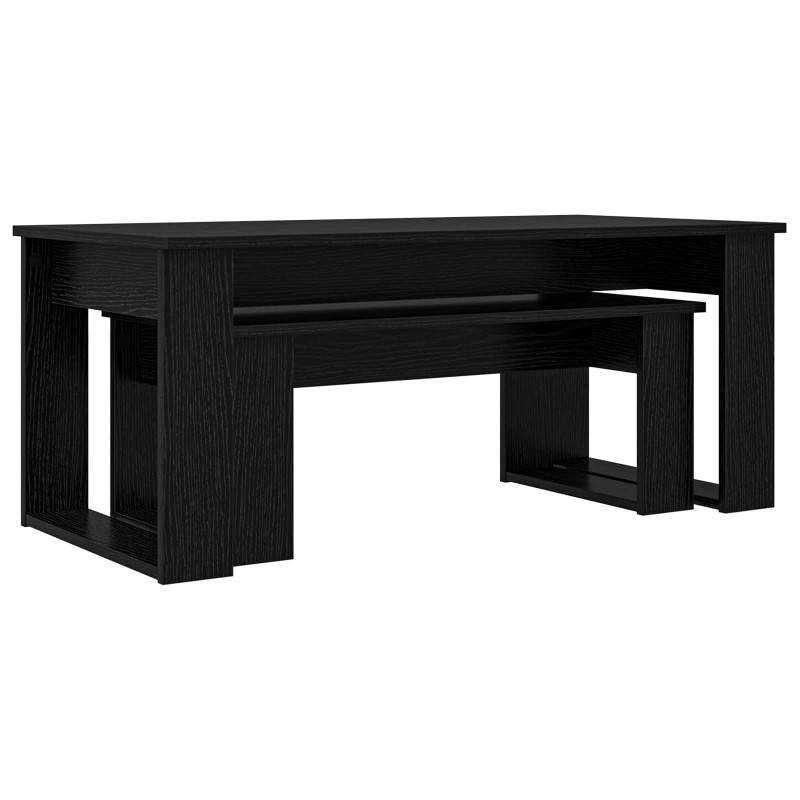 Zestaw stolików kawowych 2 pcs Czarny Dąb