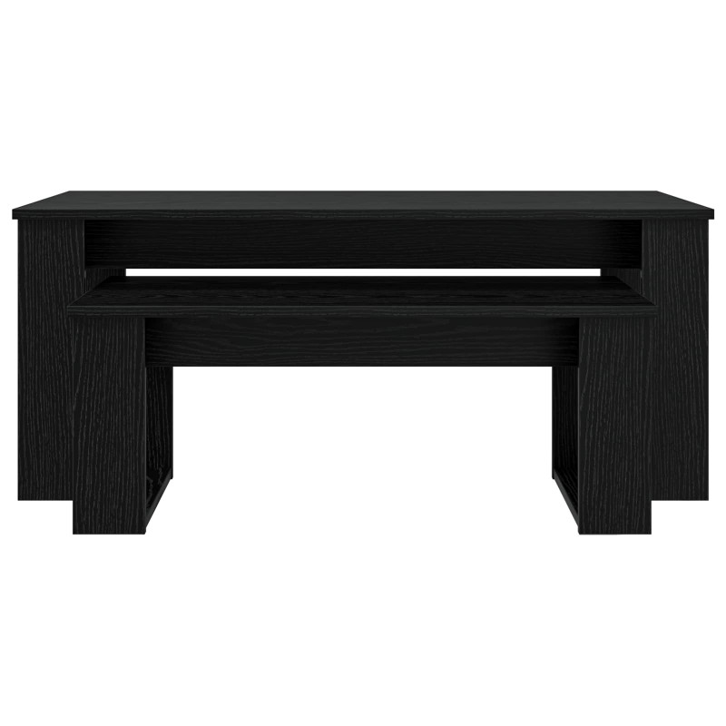 Zestaw stolików kawowych 2 pcs Czarny Dąb