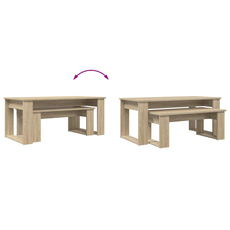 Zestaw stolików kawowych 2 pcs Dąb Sonoma