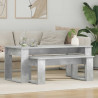 Zestaw stolików kawowych 2 pcs Betonowy szary