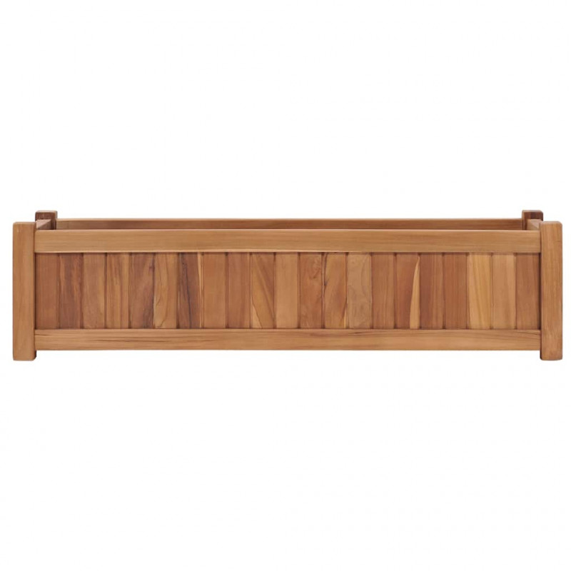 Podwyższona donica 100x30x25 cm, lite drewno tekowe