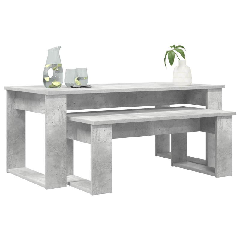 Zestaw stolików kawowych 2 pcs Betonowy szary