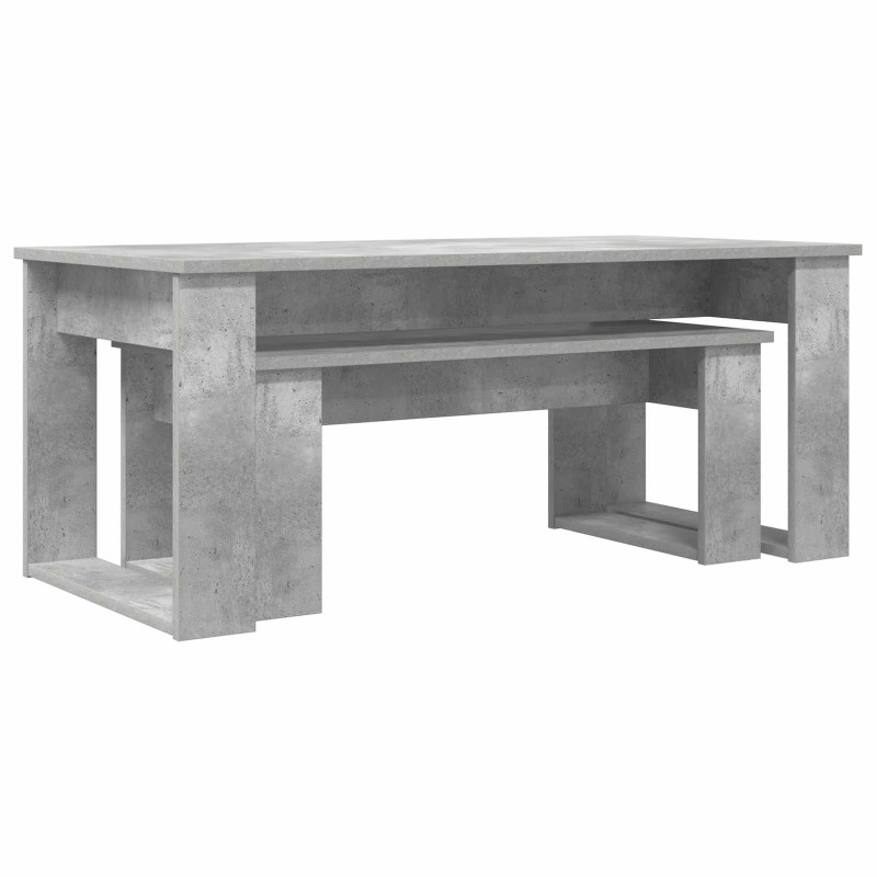 Zestaw stolików kawowych 2 pcs Betonowy szary