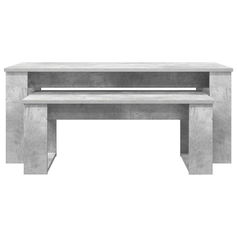 Zestaw stolików kawowych 2 pcs Betonowy szary