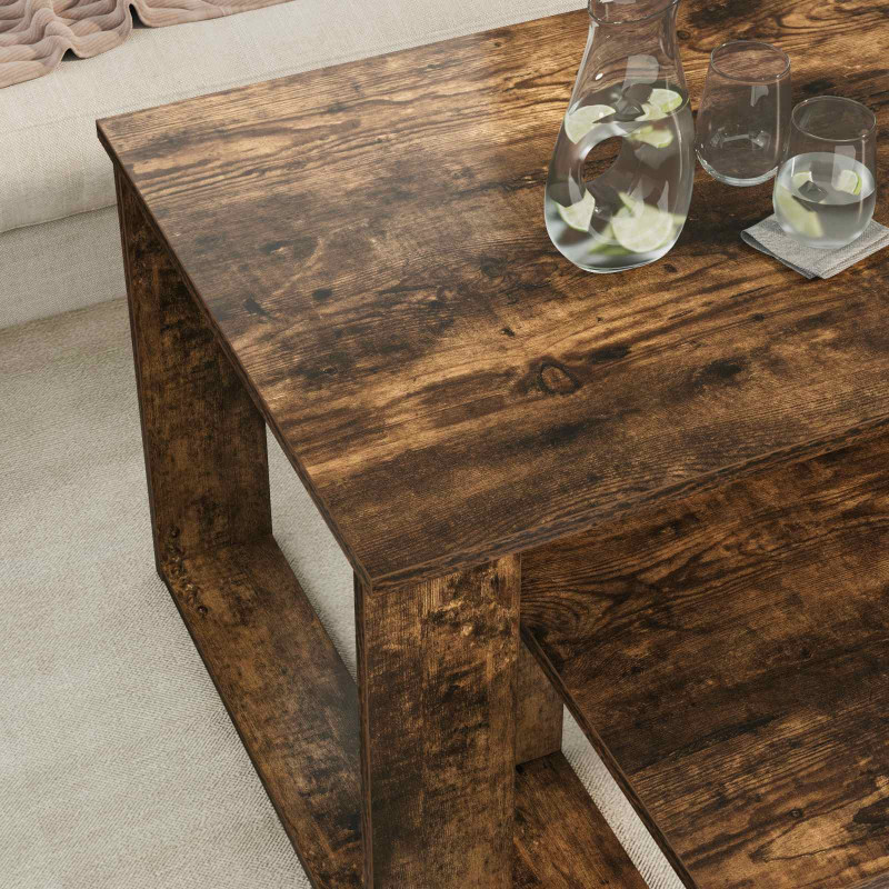 Zestaw stolików kawowych 2 pcs Dąb wędzony