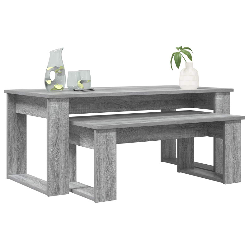 Zestaw stolików kawowych 2 pcs Szary Sonoma