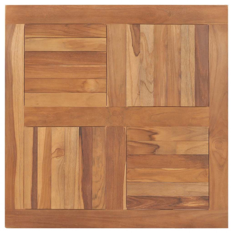 Blat stołu, lite drewno tekowe, kwadratowy, 80x80x2,5 cm