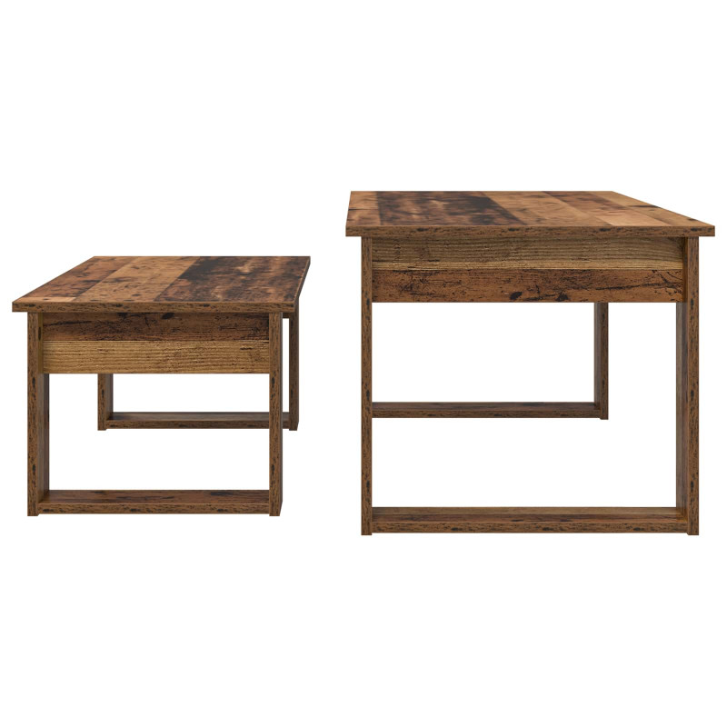 Zestaw stolików kawowych 2 pcs Stare drewno