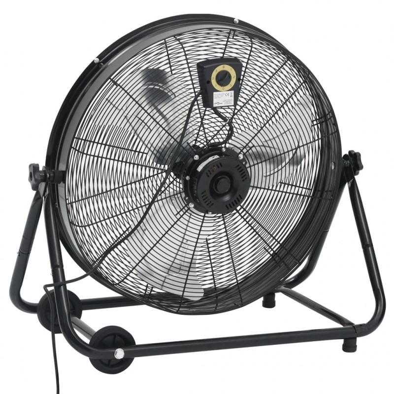 Przemysłowy wentylator bębnowy, 60 cm, 172,5 W, czarny