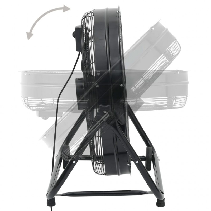 Przemysłowy wentylator bębnowy, 60 cm, 172,5 W, czarny