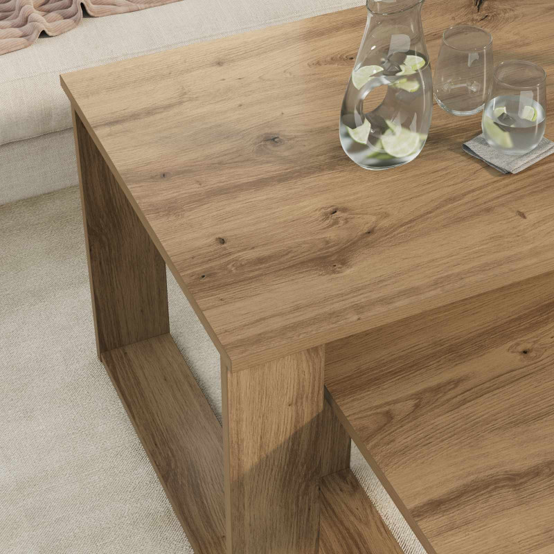 Zestaw stolików kawowych 2 pcs Dąb rzemieślniczy