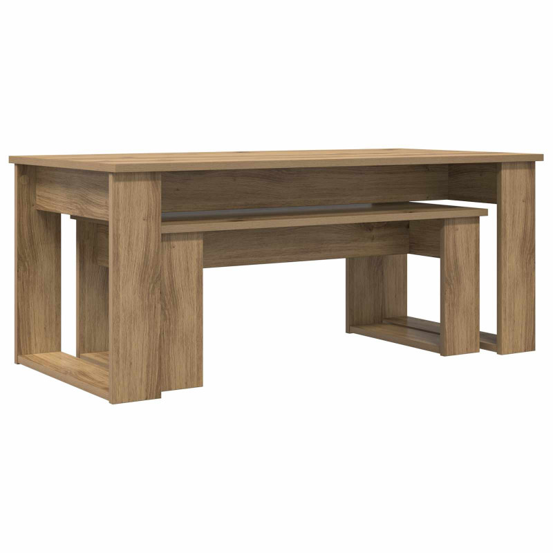 Zestaw stolików kawowych 2 pcs Dąb rzemieślniczy