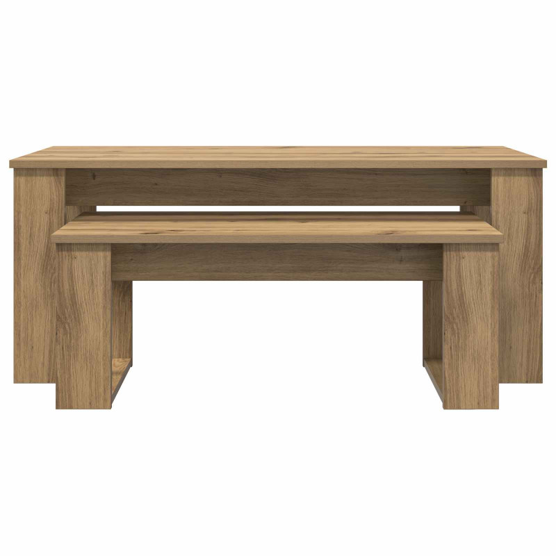 Zestaw stolików kawowych 2 pcs Dąb rzemieślniczy