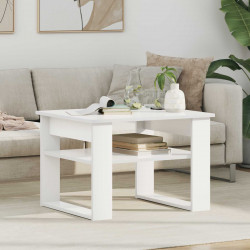 Stolik kawowy Biały 64 x 54 x 44 cm Materiał drewnopochodny