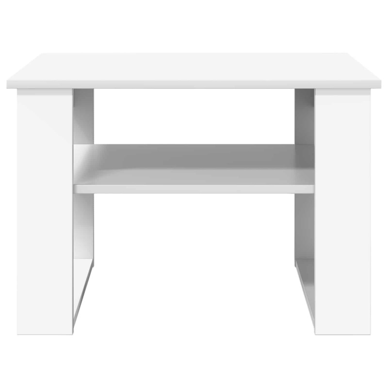 Stolik kawowy Biały 64 x 54 x 44 cm Materiał drewnopochodny