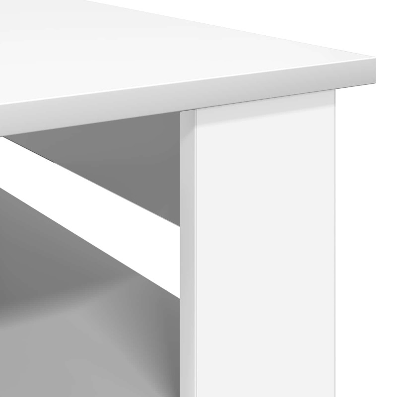 Stolik kawowy Biały 64 x 54 x 44 cm Materiał drewnopochodny