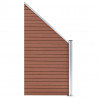 Panel ogrodzeniowy WPC 95 x (105-180) cm, brązowy