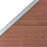 Panel ogrodzeniowy WPC 95 x (105-180) cm, brązowy