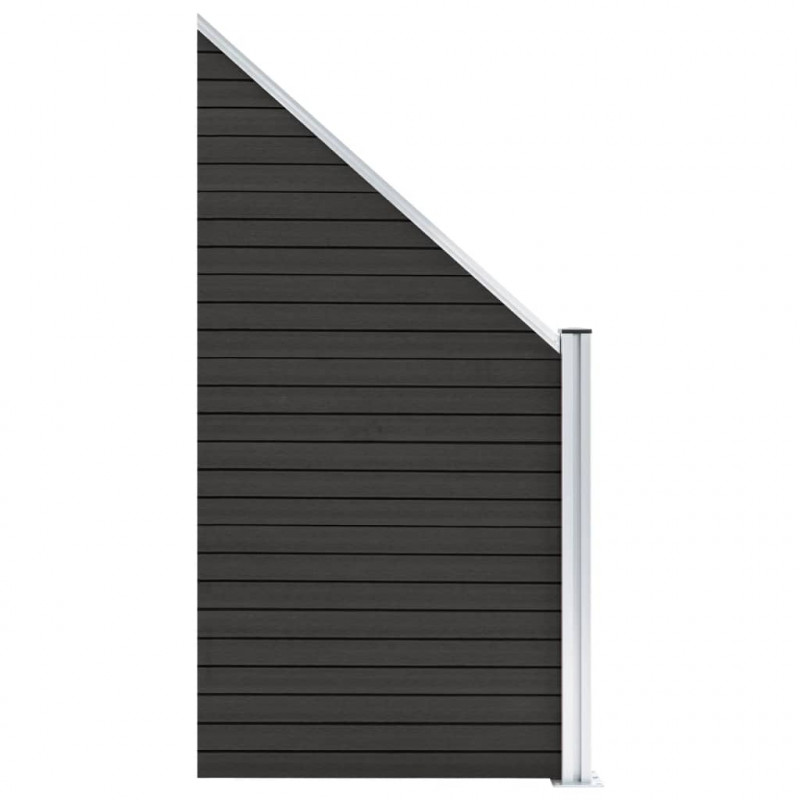 Panel ogrodzeniowy WPC 95 x (105-180) cm, szary