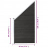 Panel ogrodzeniowy WPC 95 x (105-180) cm, szary