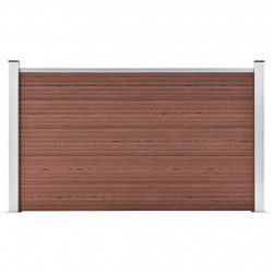 Ogrodzenie ogrodowe WPC, 180x105 cm, brązowe