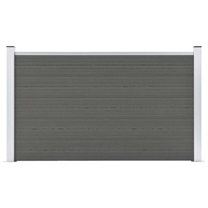 Ogrodzenie ogrodowe WPC, 180x105 cm, szare