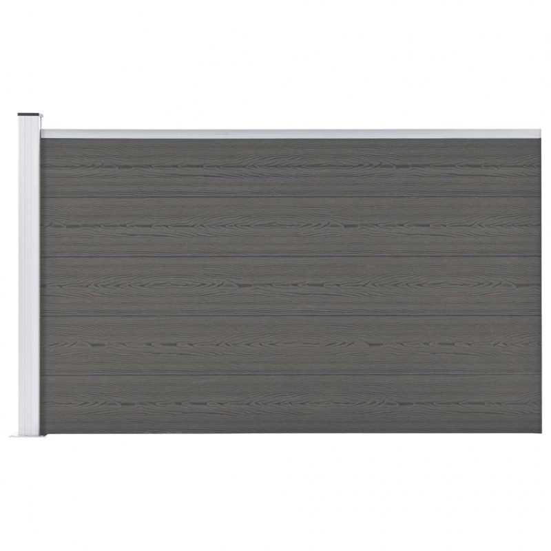 Ogrodzenie ogrodowe WPC, 175x105 cm, szare