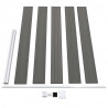 Ogrodzenie ogrodowe WPC, 175x105 cm, szare