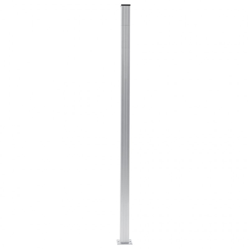 Słupki ogrodzeniowe, 2 szt., aluminium, 185 cm
