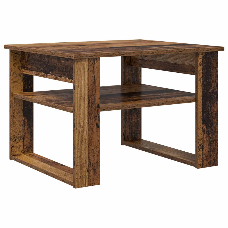 Stolik kawowy z przechowywaniem Stare drewno 64 x 54 x 44 cm