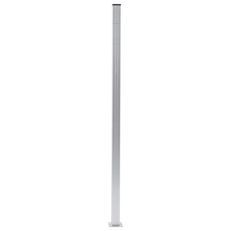 Słupki ogrodzeniowe, 3 szt., aluminium, 185 cm