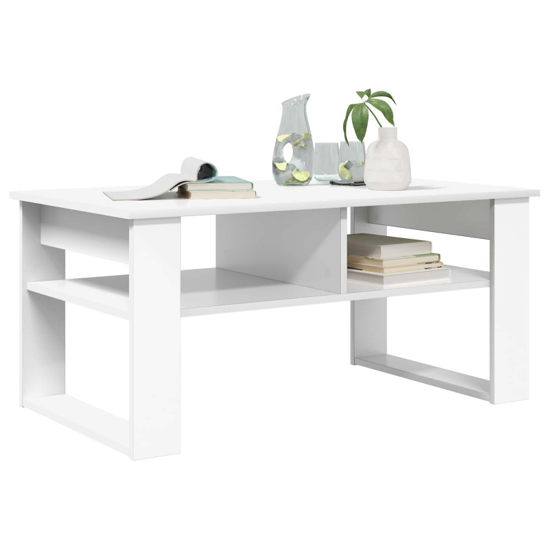 Stolik kawowy Biały 96 x 54 x 44 cm Materiał drewnopochodny