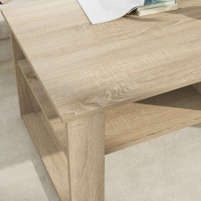 Stolik kawowy z przechowywaniem Dąb Sonoma 96 x 54 x 44 cm