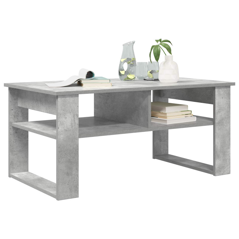 Stolik kawowy z przechowywaniem Betonowy szary 96 x 54 x 44 cm